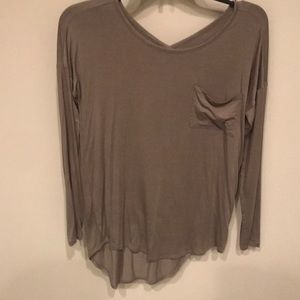 Long sleeve shirt with cross detail